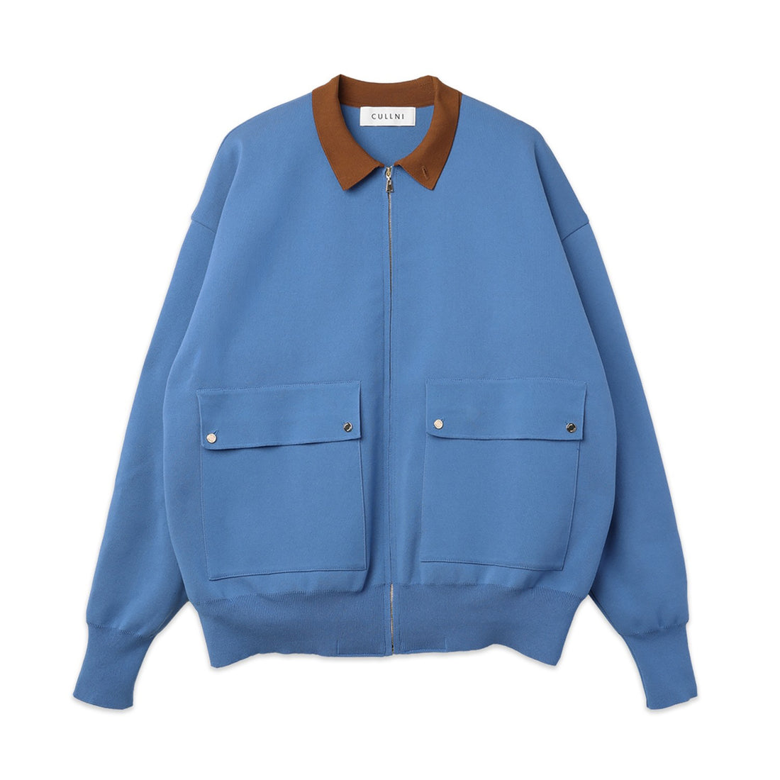 [CULLNI] Orgasnic Cotton Smooth Knit Big Pocket Zip Jacket (26-AW-038)