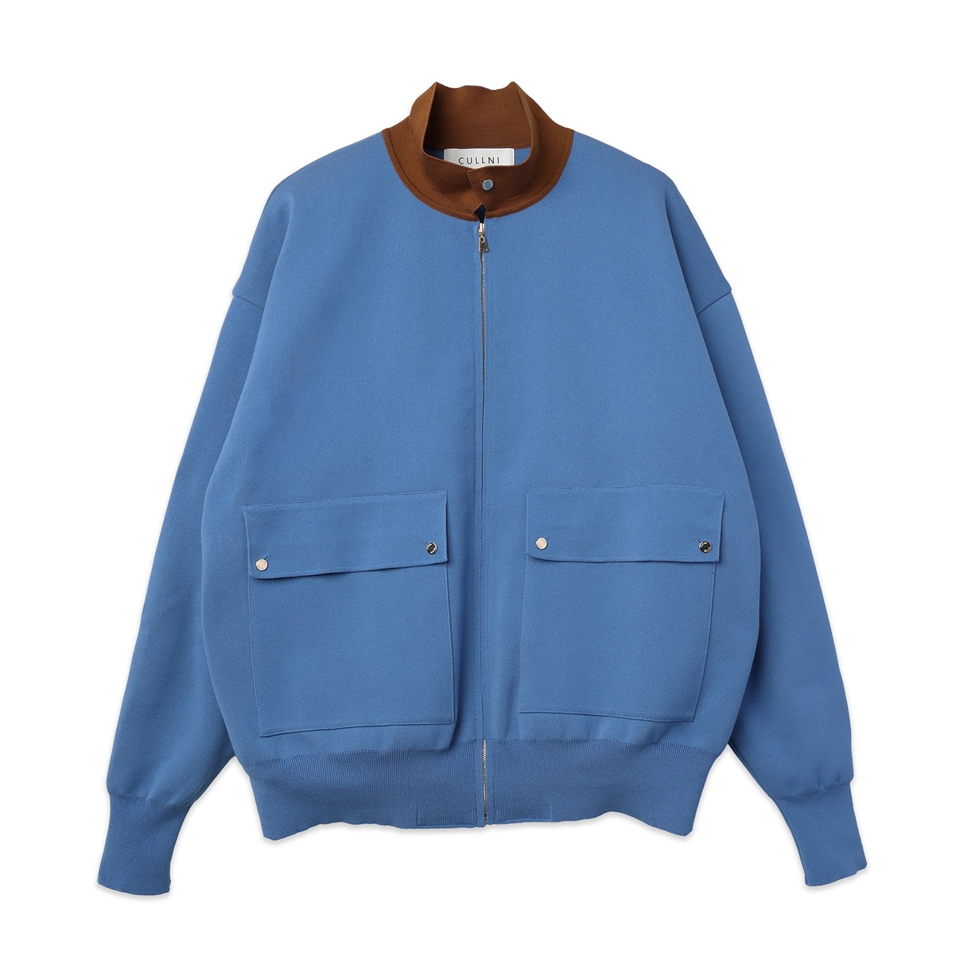 CULLNI] Orgasnic Cotton Smooth Knit Big Pocket Zip Jacket (26-AW