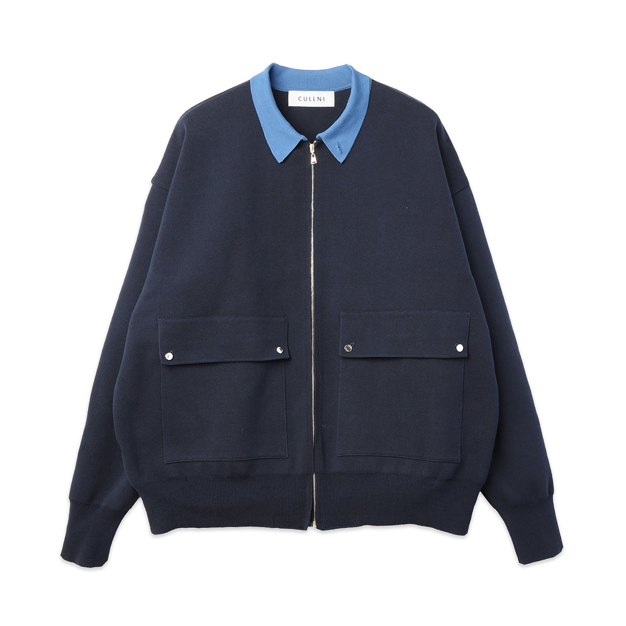 CULLNI] Orgasnic Cotton Smooth Knit Big Pocket Zip Jacket (26-AW
