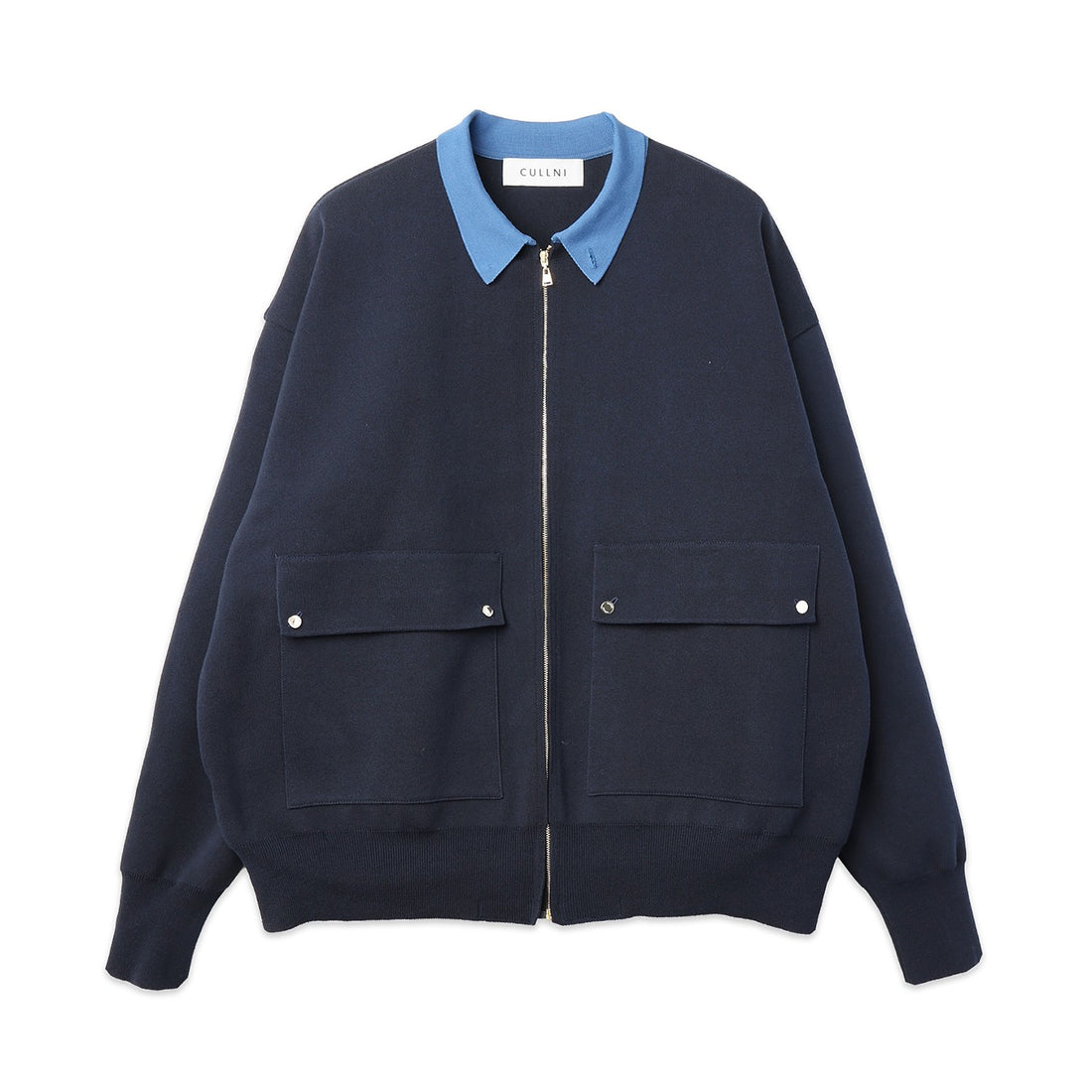 [CULLNI] Orgasnic Cotton Smooth Knit Big Pocket Zip Jacket (26-AW-038)
