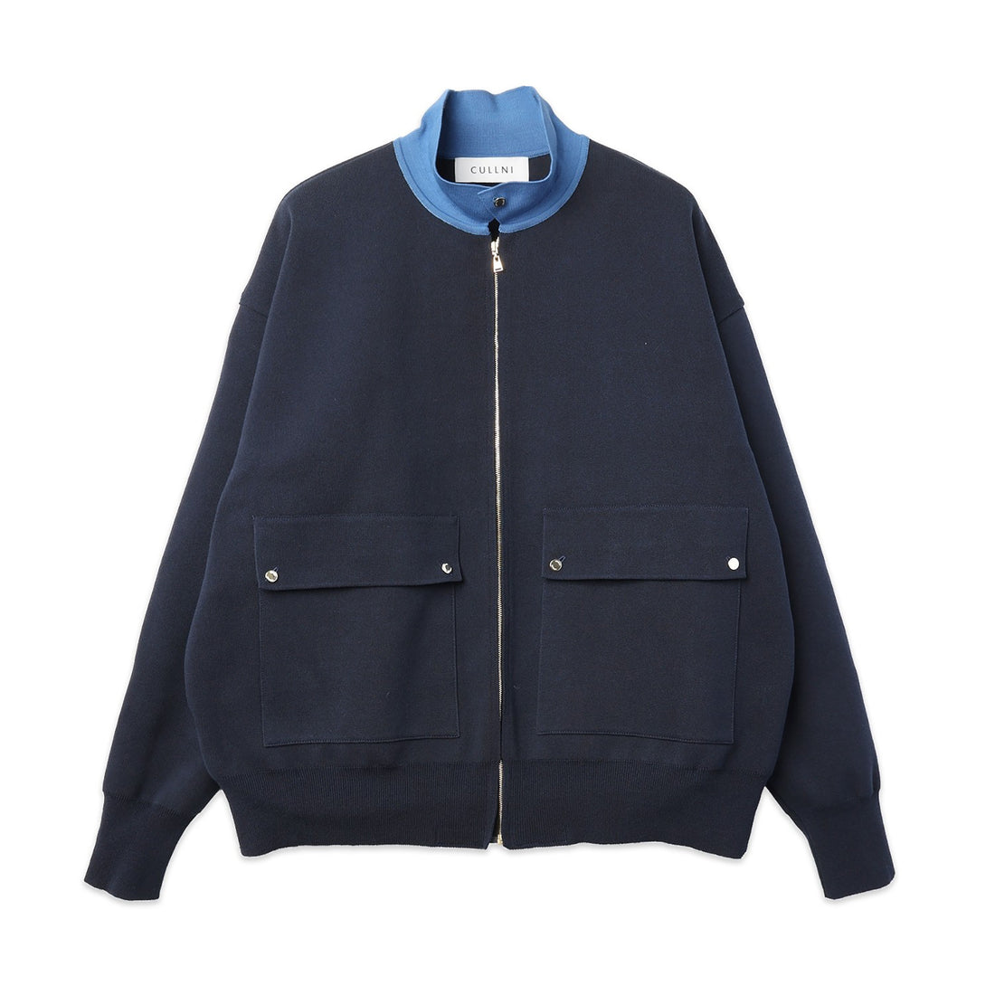 [CULLNI] Orgasnic Cotton Smooth Knit Big Pocket Zip Jacket (26-AW-038)