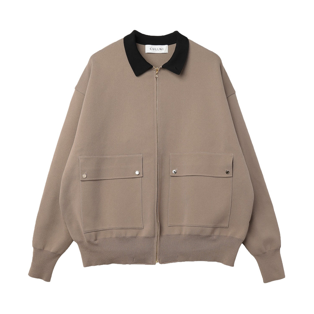 [CULLNI] Orgasnic Cotton Smooth Knit Big Pocket Zip Jacket (26-AW-038)