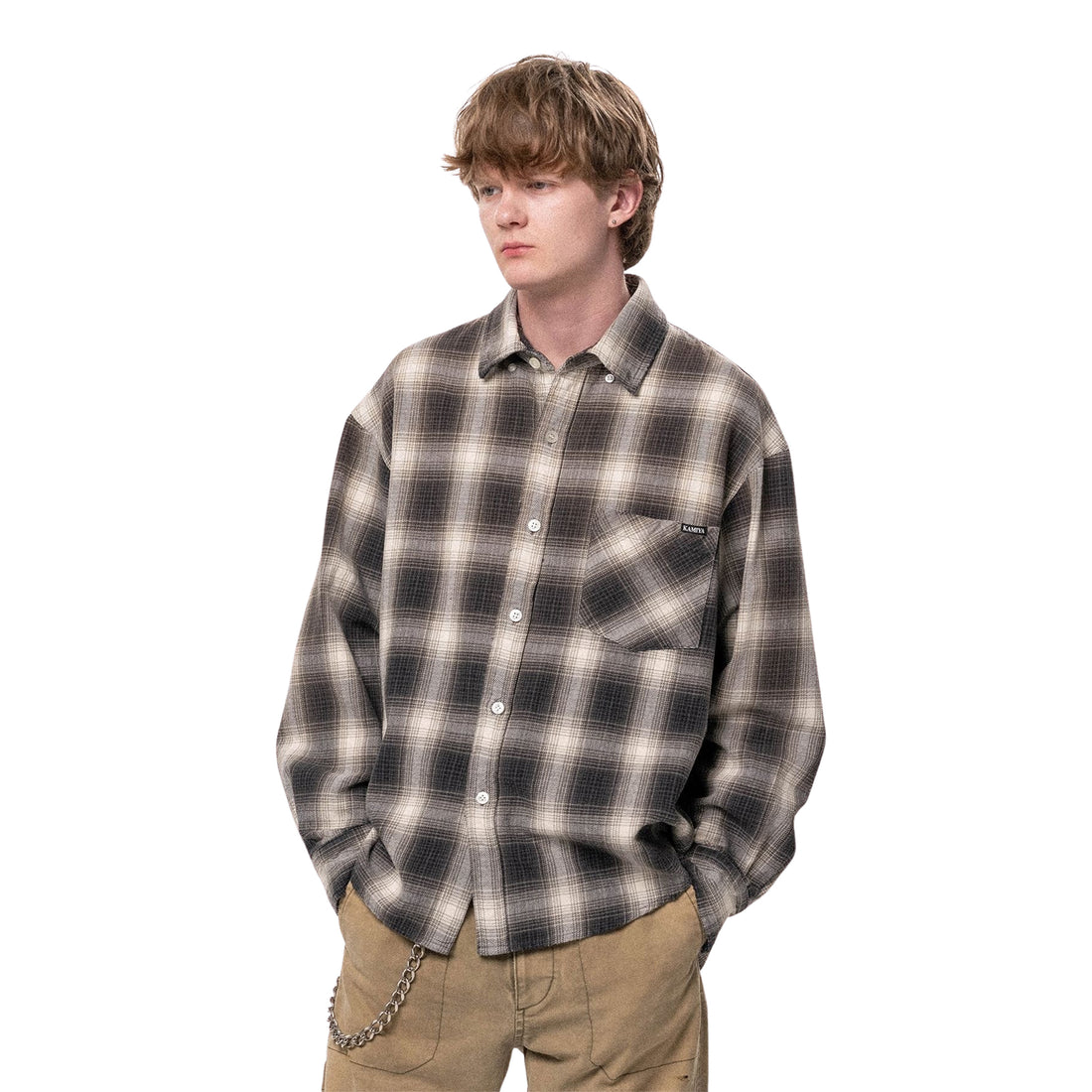 [KAMIYA] OG Check Sun Faded B/D Shirt (G17SH040)