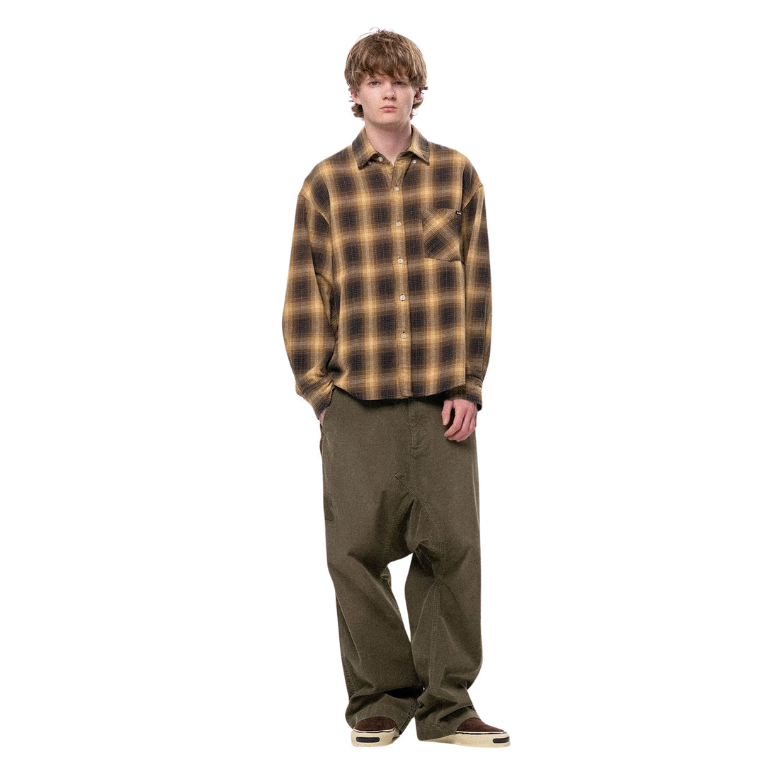 [KAMIYA] OG Check Sun Faded B/D Shirt (G17SH040)