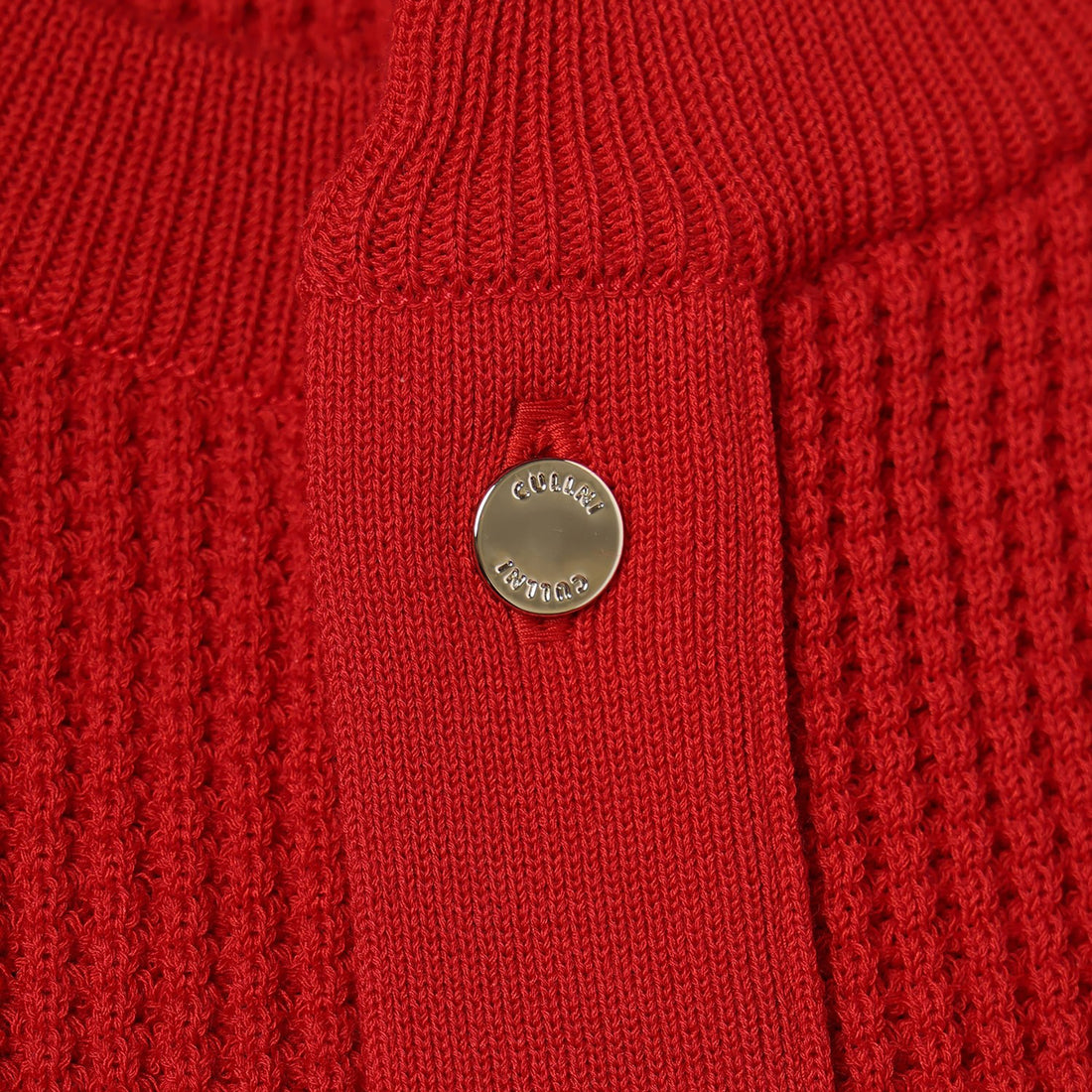 [CULLNI] Organic Cotton Waffle Minimal Henley Neck Knit Pullover (26-AW-039)