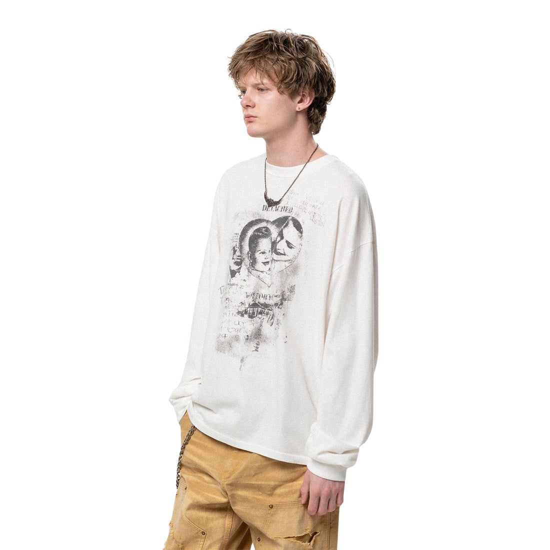 [KAMIYA] "DETACHED" L/S T-shirt (G17LT108)