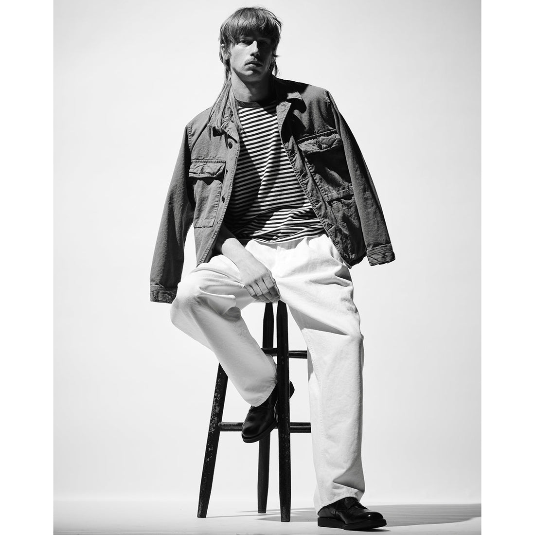 [MINEDENIM] Denim Wide Work Tapered TRS (2603-7005)