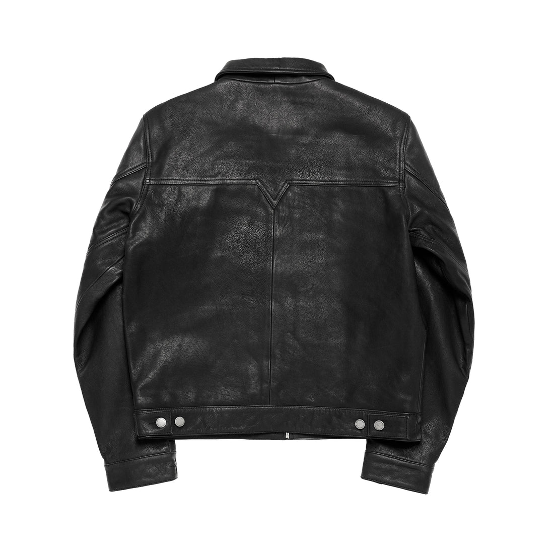 [NO MAINTENANCE] DOUBLE RIVET LEATHER JACKET (NM-2005-CSBL-2)
