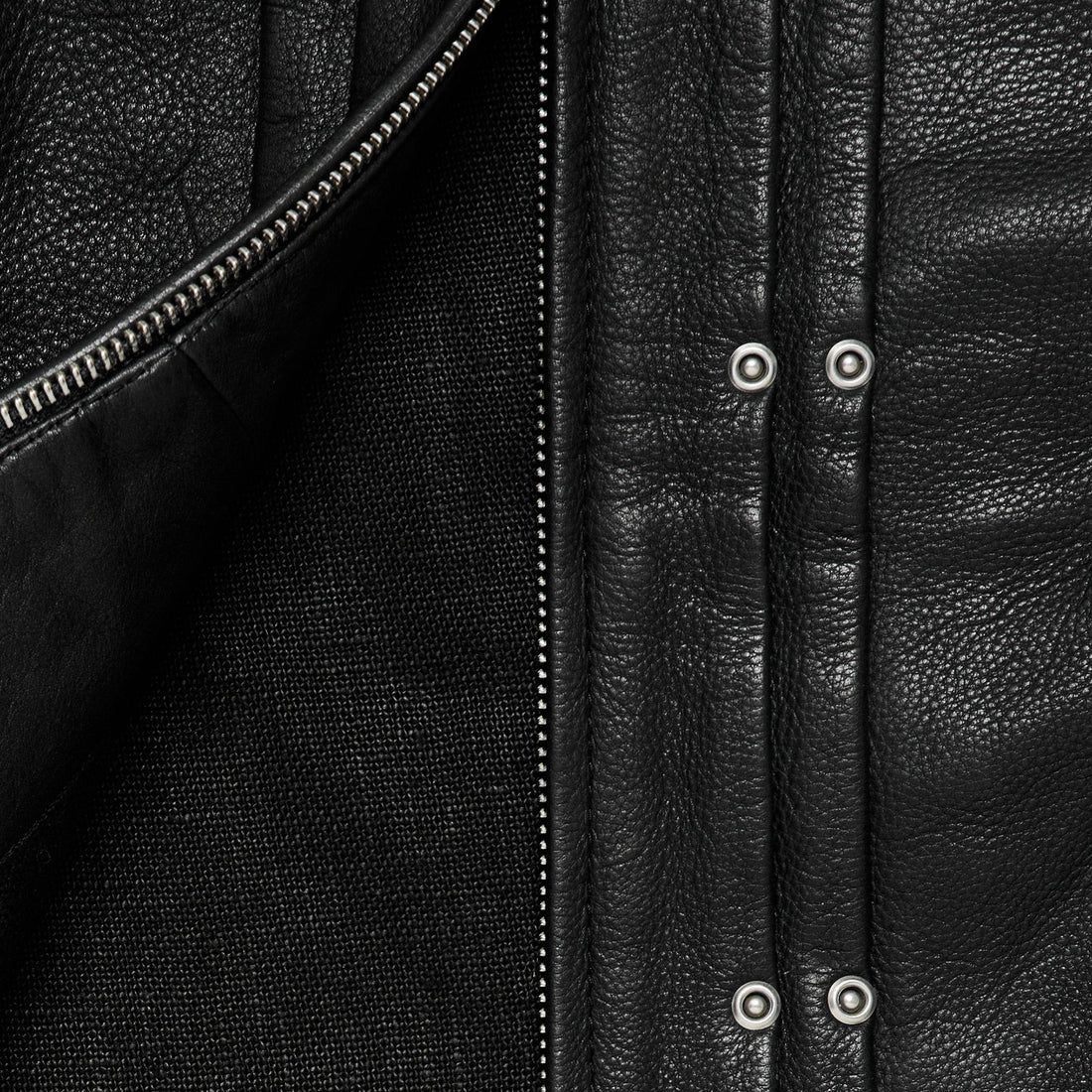 [NO MAINTENANCE] DOUBLE RIVET LEATHER JACKET (NM-2005-CSBL-2)