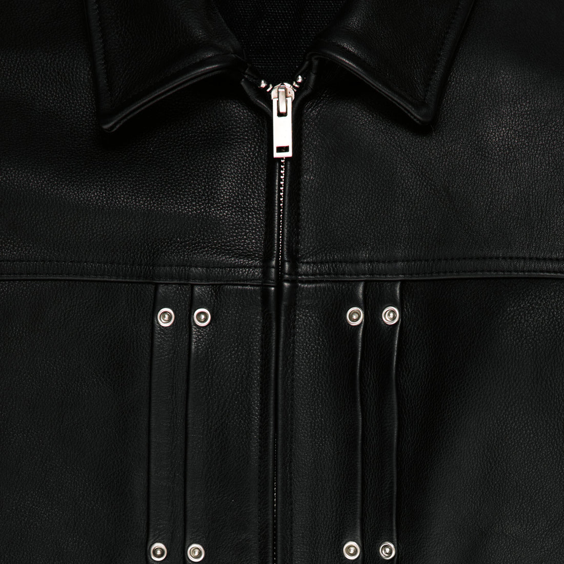 [NO MAINTENANCE] DOUBLE RIVET LEATHER JACKET (NM-2005-CSBL-2)