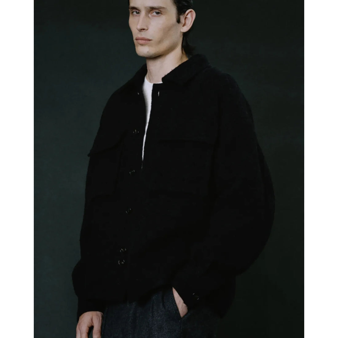 [ENTIRE STUDIOS] F JORD SHIRT BLACK (ESFW26SR02613)