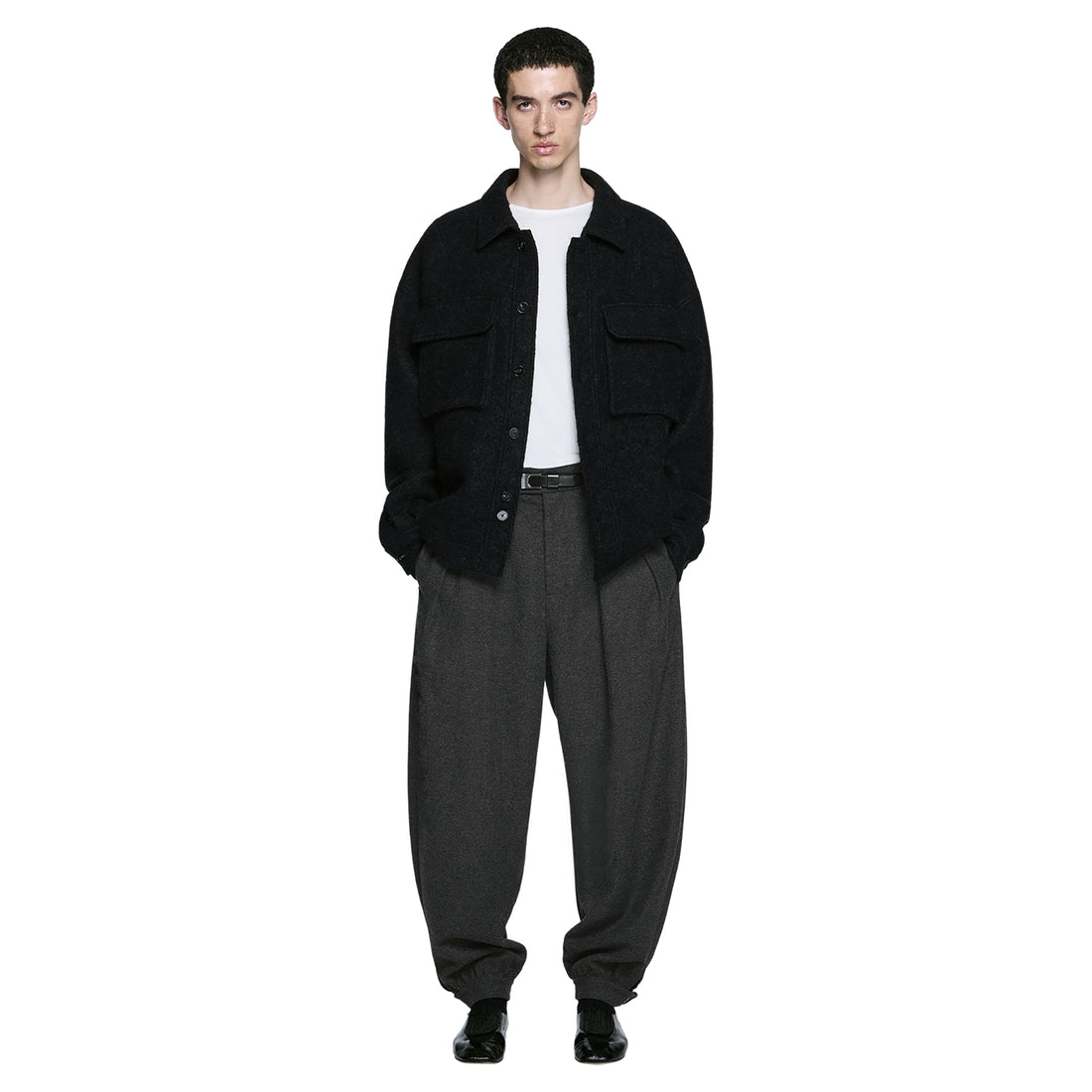 [ENTIRE STUDIOS] F JORD SHIRT BLACK (ESFW26SR02613)