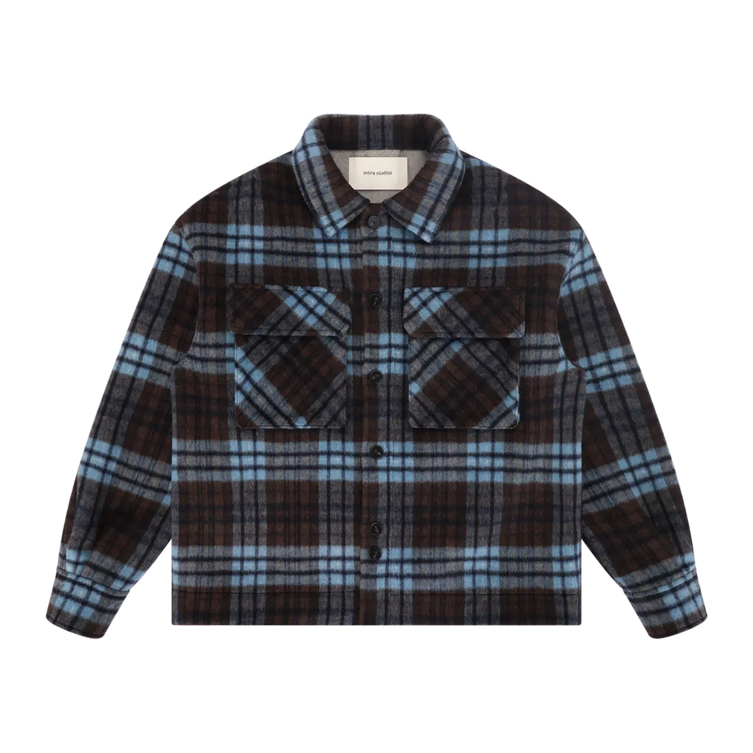 [ENTIRE STUDIOS] F JORD SHIRT BLUE CHECK (ESFW26SR01618)