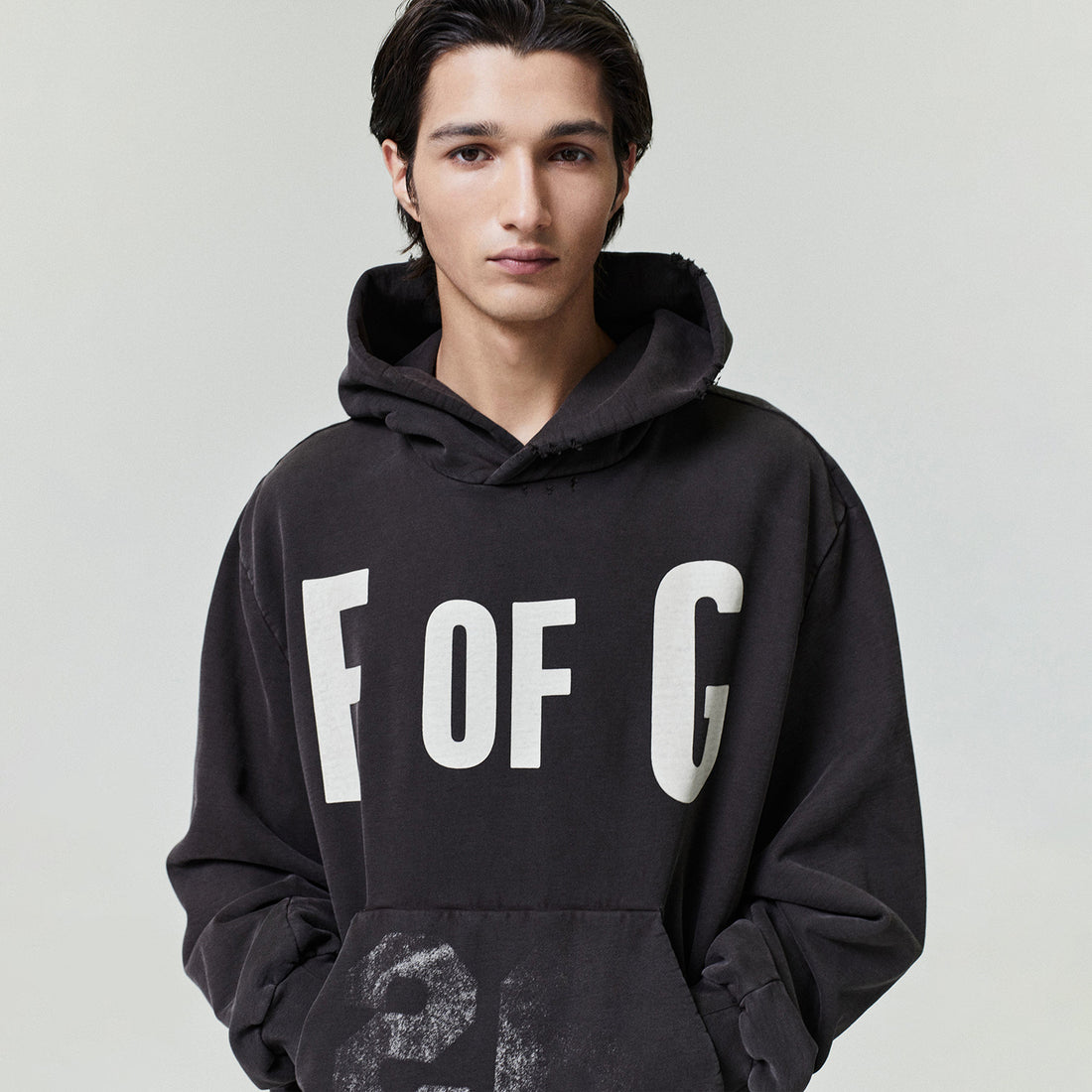 [FEAR OF GOD] F Of G Classic Half Raglan Hoodie W/ Pocket (FG9M12-9938BHF)