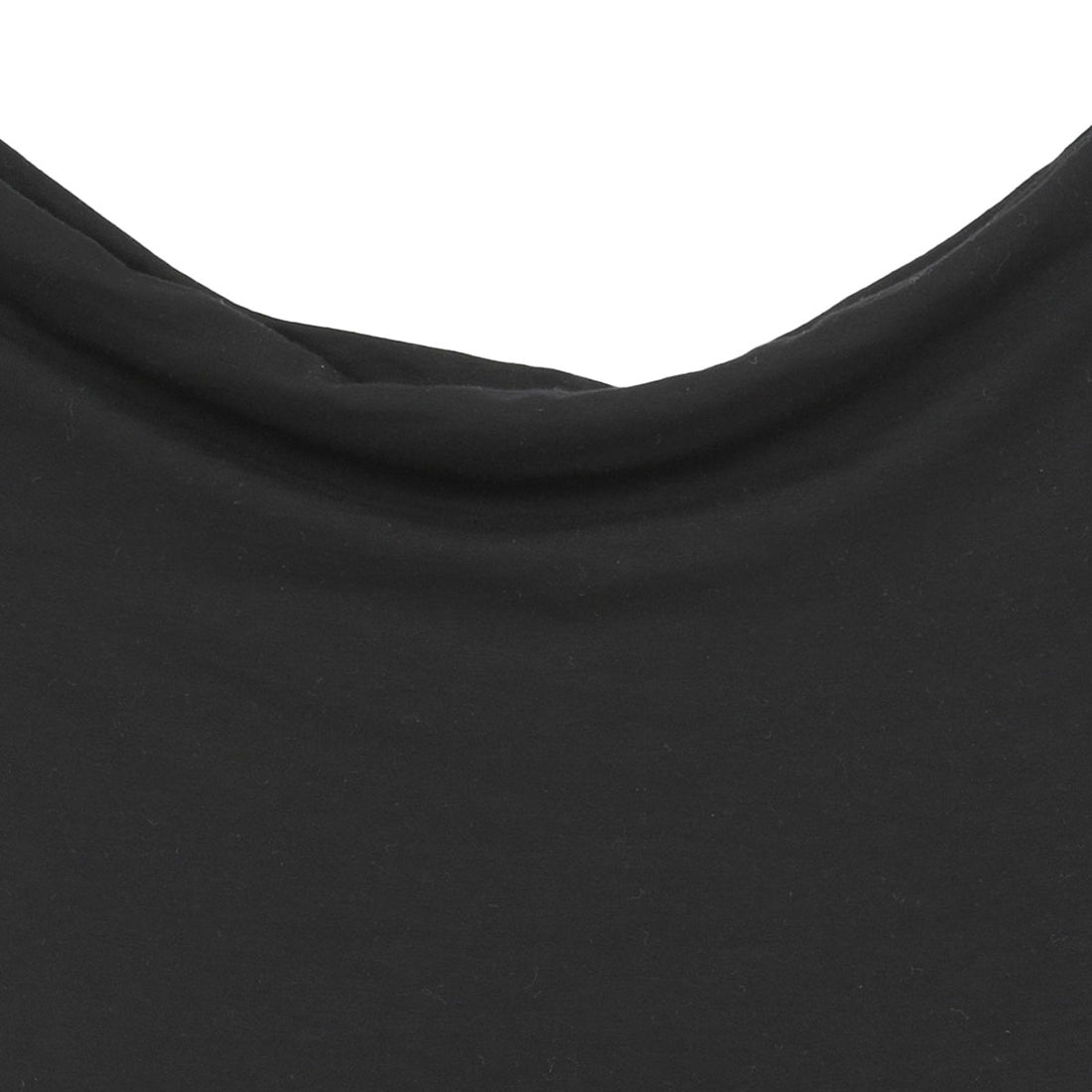 [CLANE]DRAPED OFF SHOULDER SOFT CUT TOPS/BLACK(10105-1083)