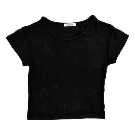 [CLANE]SOFT SHEER COMPACT TOPS/BLACK(10105-1243)