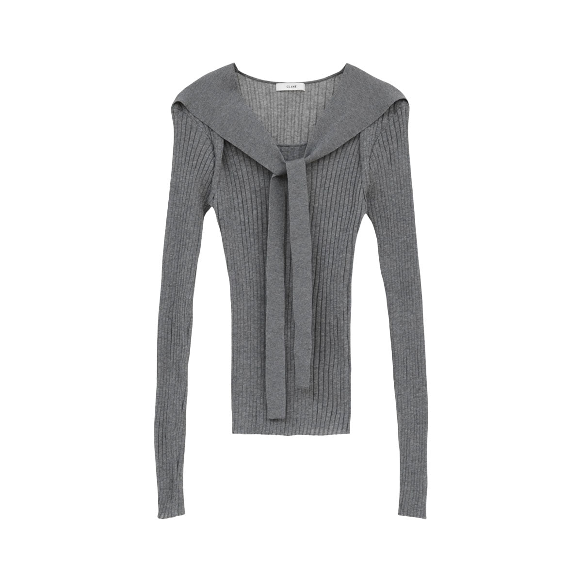 CLANE]SHEER RIB RIBBON KNIT TOPS/GRAY(10106-2103) – R&Co.