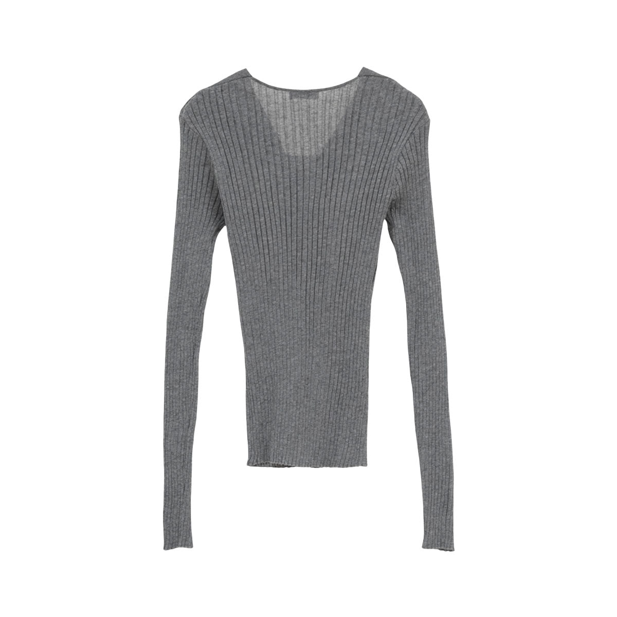 CLANE]SHEER RIB RIBBON KNIT TOPS/GRAY(10106-2103) – R&Co.