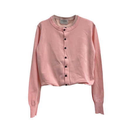[CLANE]W LAYERED KNIT CARDIGAN/PINK(10106-2143)