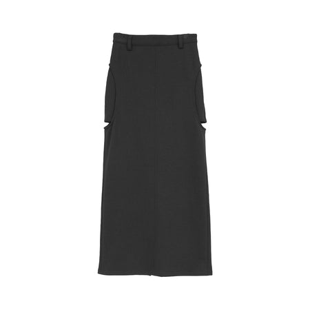 [CLANE]CIRCLE CUT SWEAT SKIRT/BLACK(10109-6033)