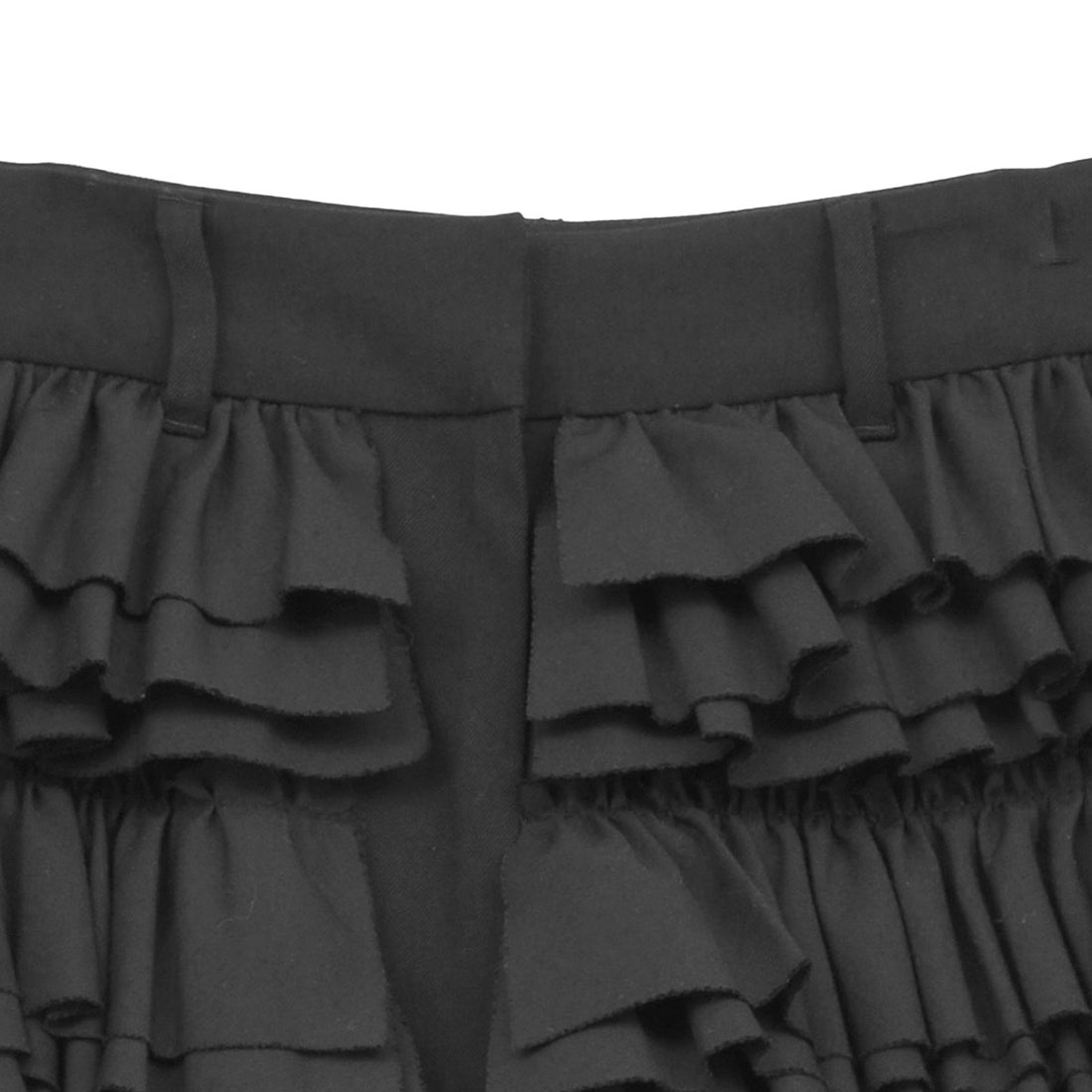 [CLANE]FRILLED SLACKS/BLACK(10110-7053)