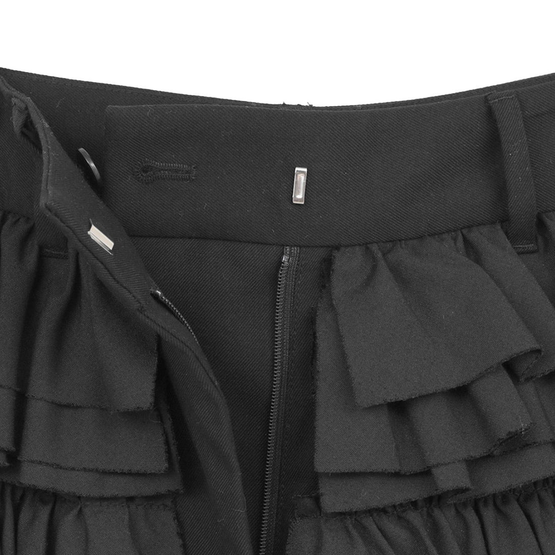 [CLANE]FRILLED SLACKS/BLACK(10110-7053)