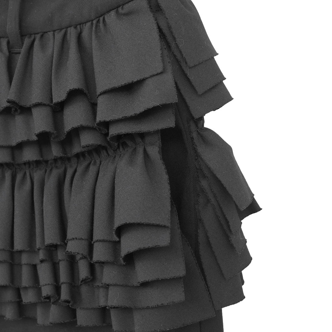 [CLANE]FRILLED SLACKS/BLACK(10110-7053)