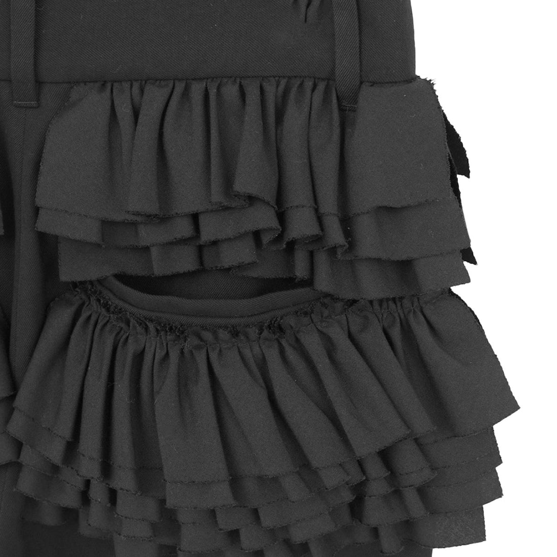 [CLANE]FRILLED SLACKS/BLACK(10110-7053)