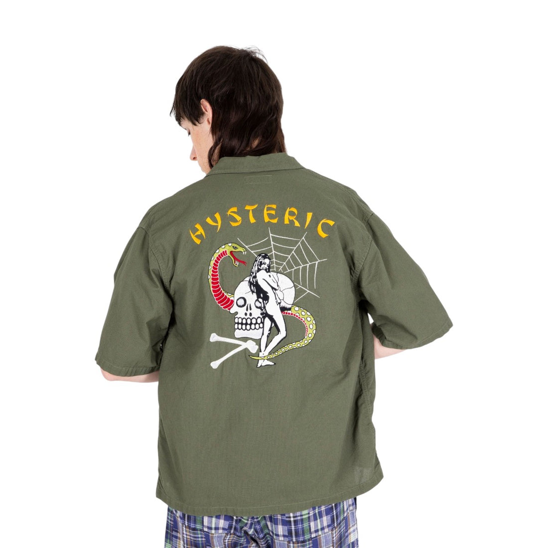 [HYSTERIC GLAMOUR]SNAKE&KULL刺繍ユーティリティシャツ(02261AH13)