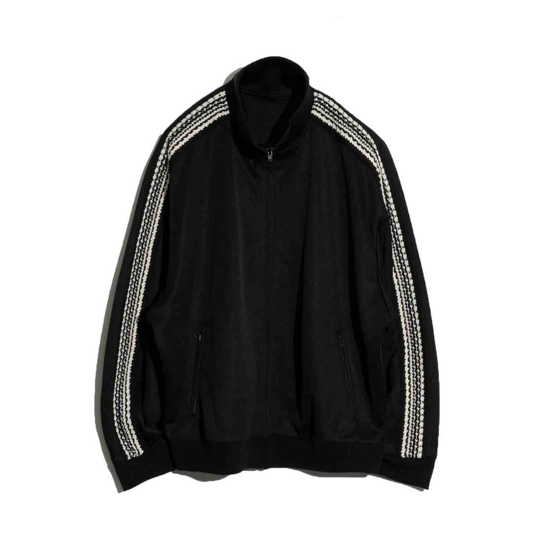 MAISON SPECIAL]Prime-Over Crochet Line Track Jacket/BLACK 