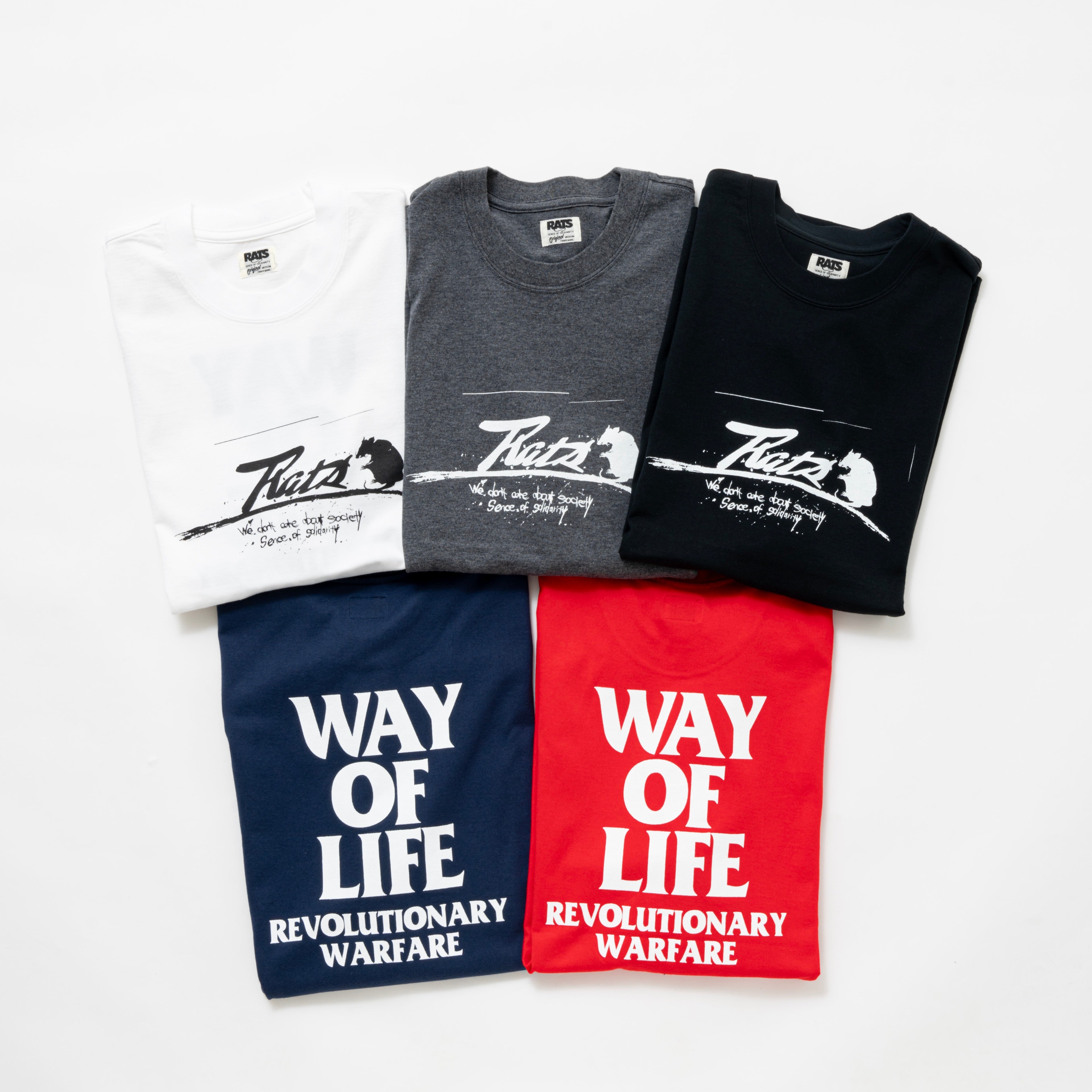 RATS]SCRIPT LOGO WAY OF LIFE TEE/RED – R&Co.