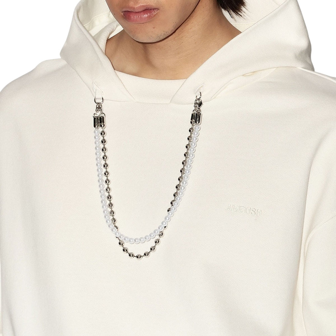 [AMBUSH]BALLCHAIN HOODIE/WHITE(12115645)
