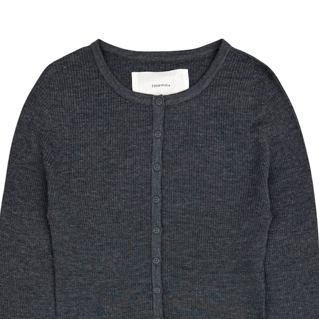 [TODAYFUL]Silkwool Knit Cardigan/CHACOALGRAY(12520501)