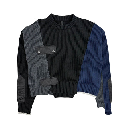 [AULA AILA]FLAP POCKET PULLOVER KNIT/BLACK(1253-09032)