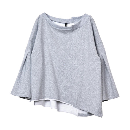 [AULA AILA]OFF SHOULDER SWEAT PULLOVER/GRAY(1261-08041)