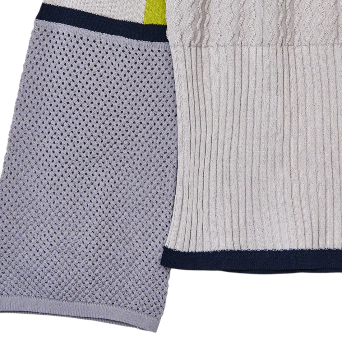 [AULA AILA] OFF-CENTER RIB KNIT/GRAY(1261-09025)