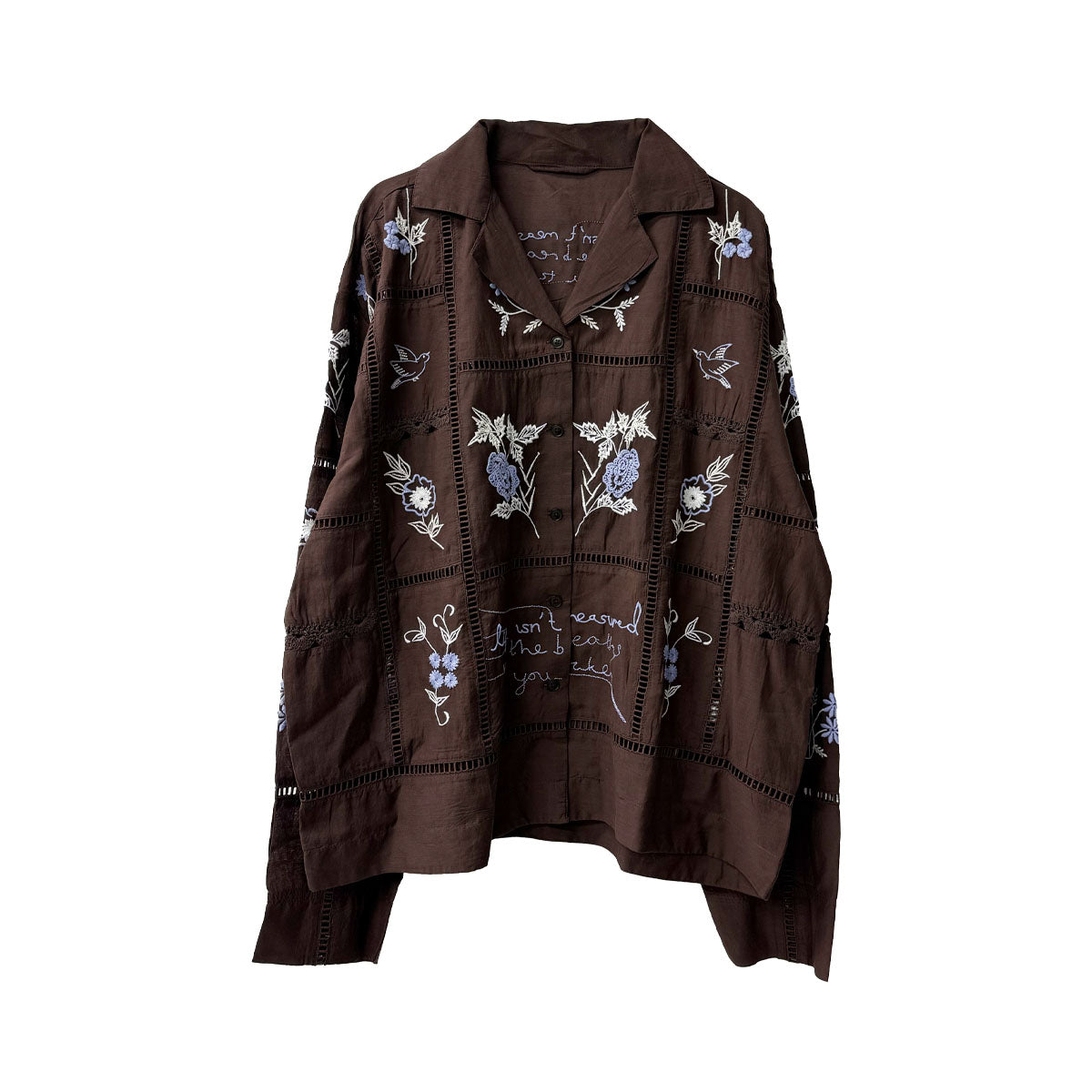 todayful Embroidery Patchwork Shirts 黒 TODAYFUL]Embroidery