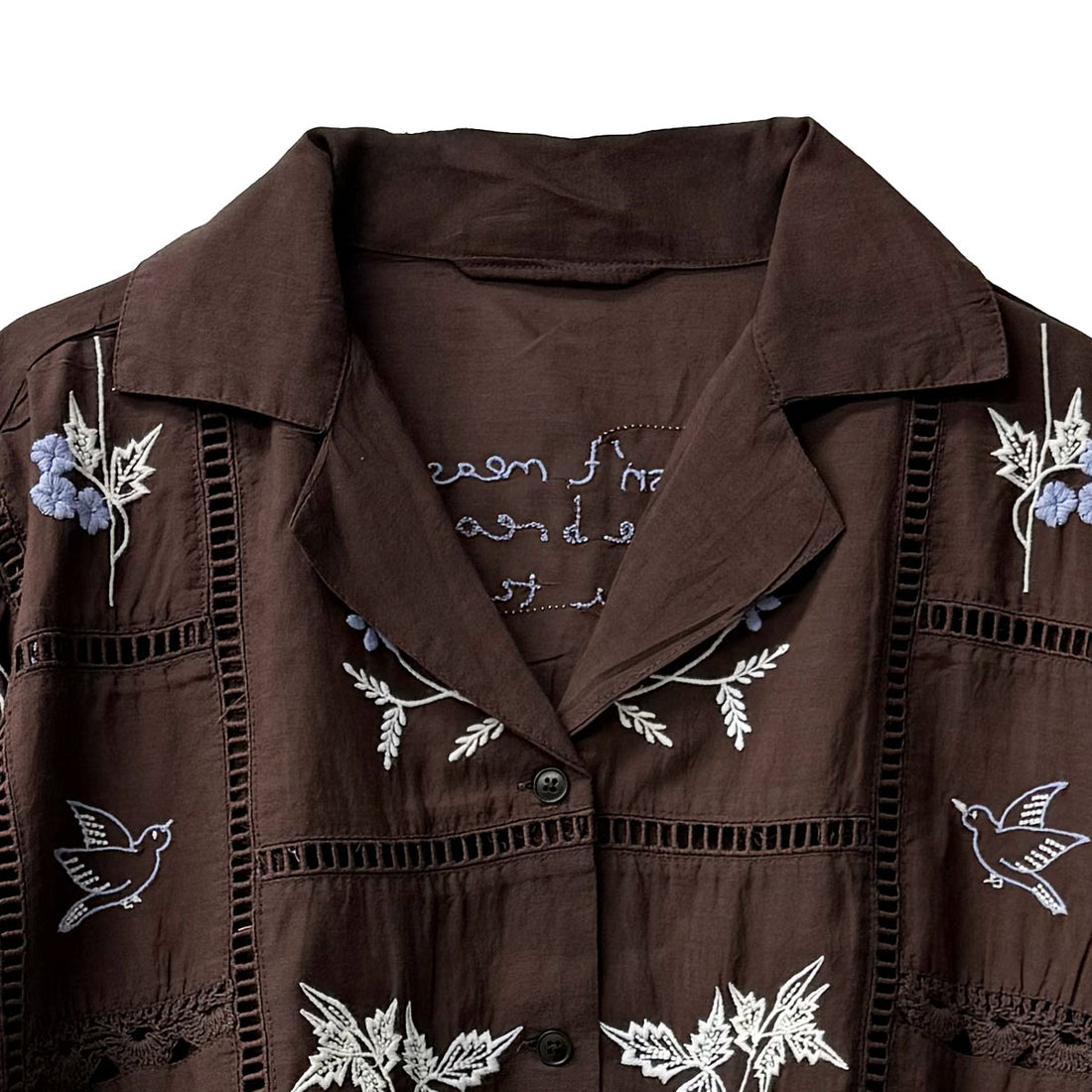 [TODAYFUL]Embroidery Patchwork Shirt/BURGUNDY(12610428)