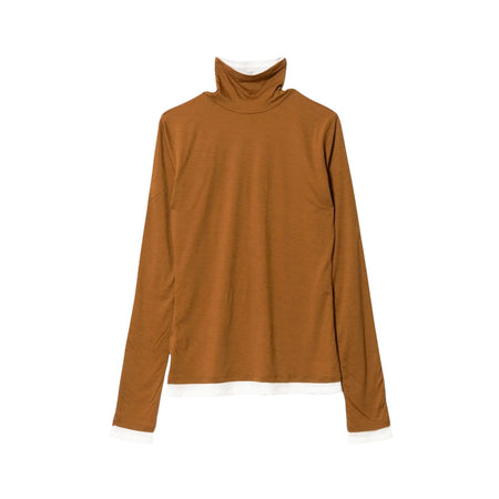 [beautiful people]flip washable wool jersey high neck top/CAMEL(1535310022)