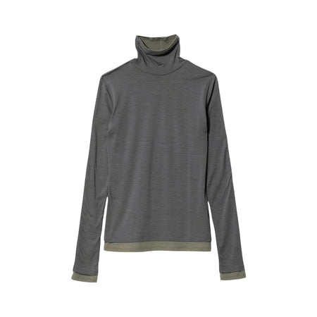 [beautiful people]flip washable wool jersey high neck top/GRAY(1535310022)