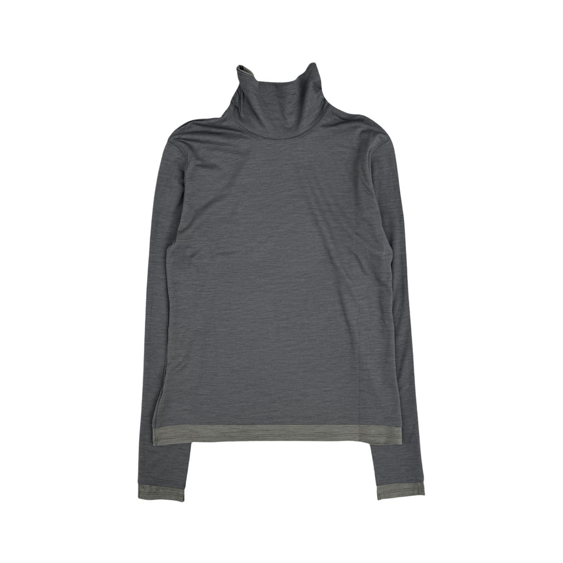 [beautiful people]flip washable wool jersey high neck top/GRAY(1535310022)
