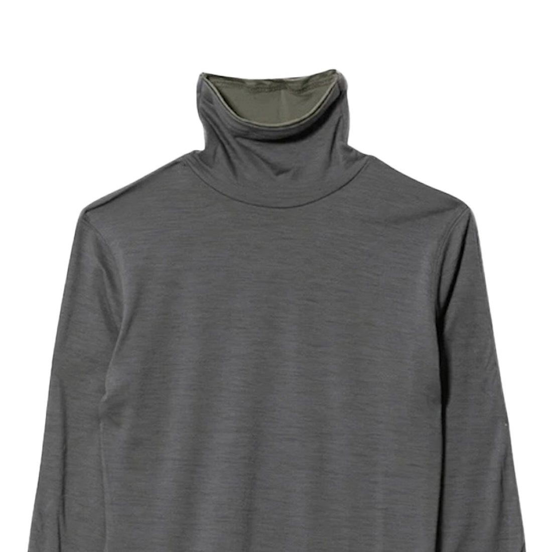 [beautiful people]flip washable wool jersey high neck top/GRAY(1535310022)