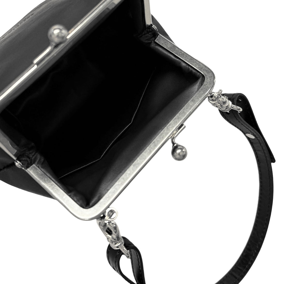 [beautiful people]clasp shoulder hand pouch/BLACK(1535511966)
