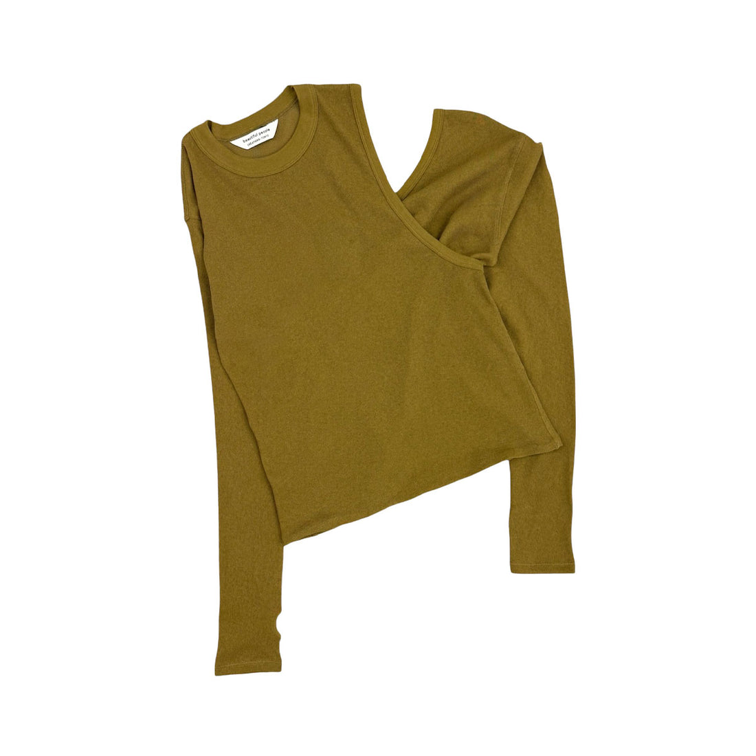 [beautiful people]double-neck suvin highest jersey top/OLIVE(1545310007)