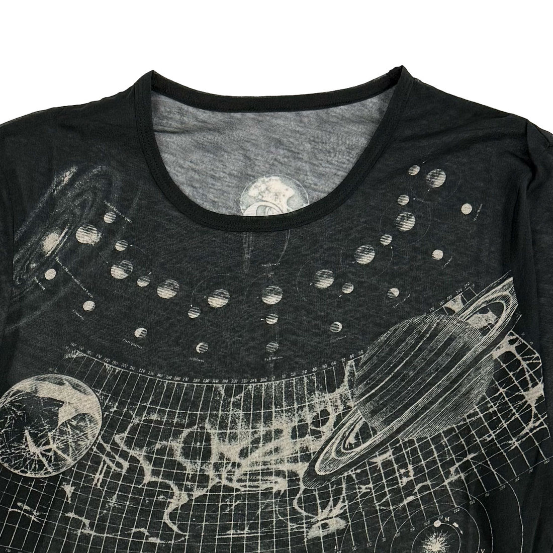 [beautiful people]cosmos sheer jersey crew/BLACK(1616310025)