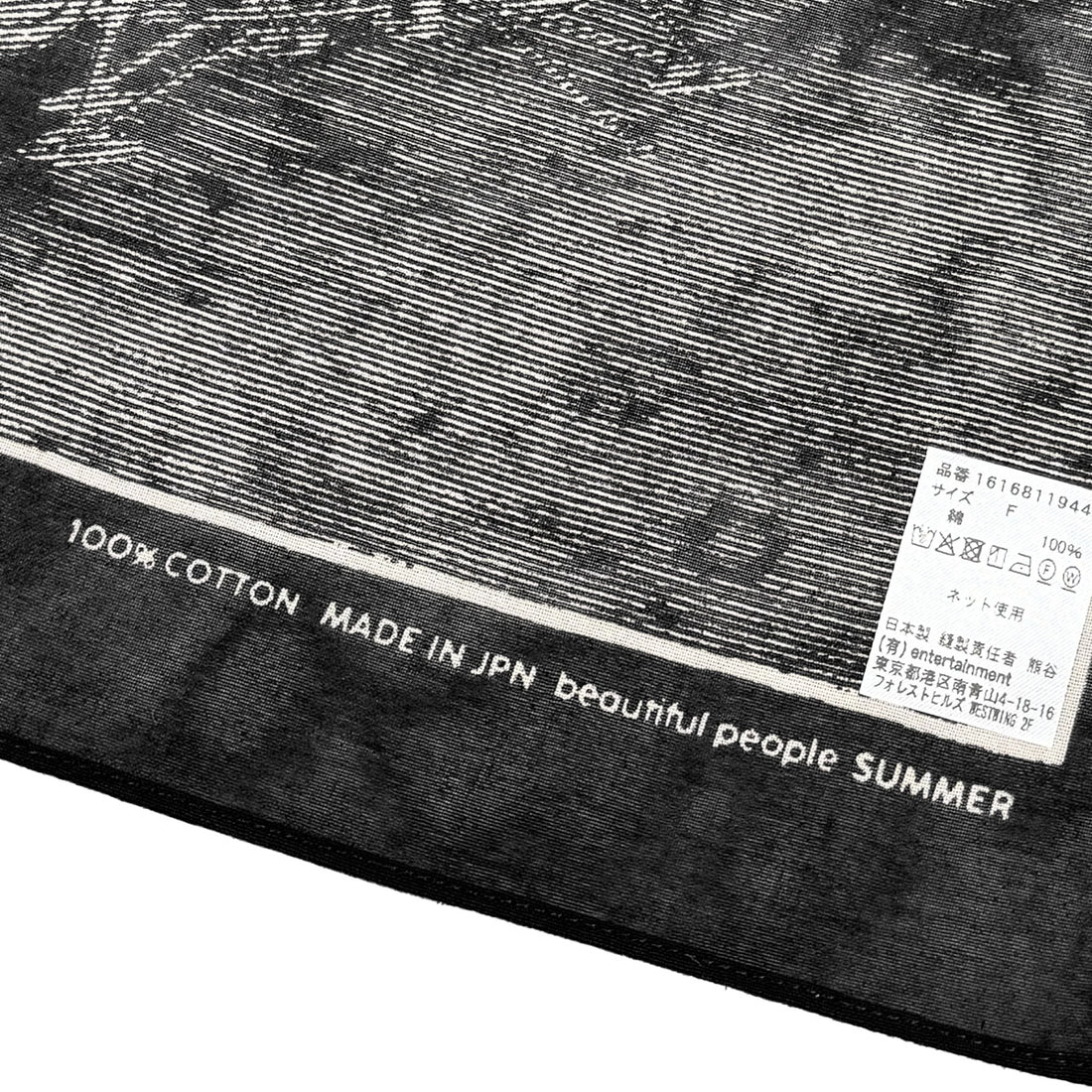 [beautiful people]cosmos print scarf/BLACK(1616811944)