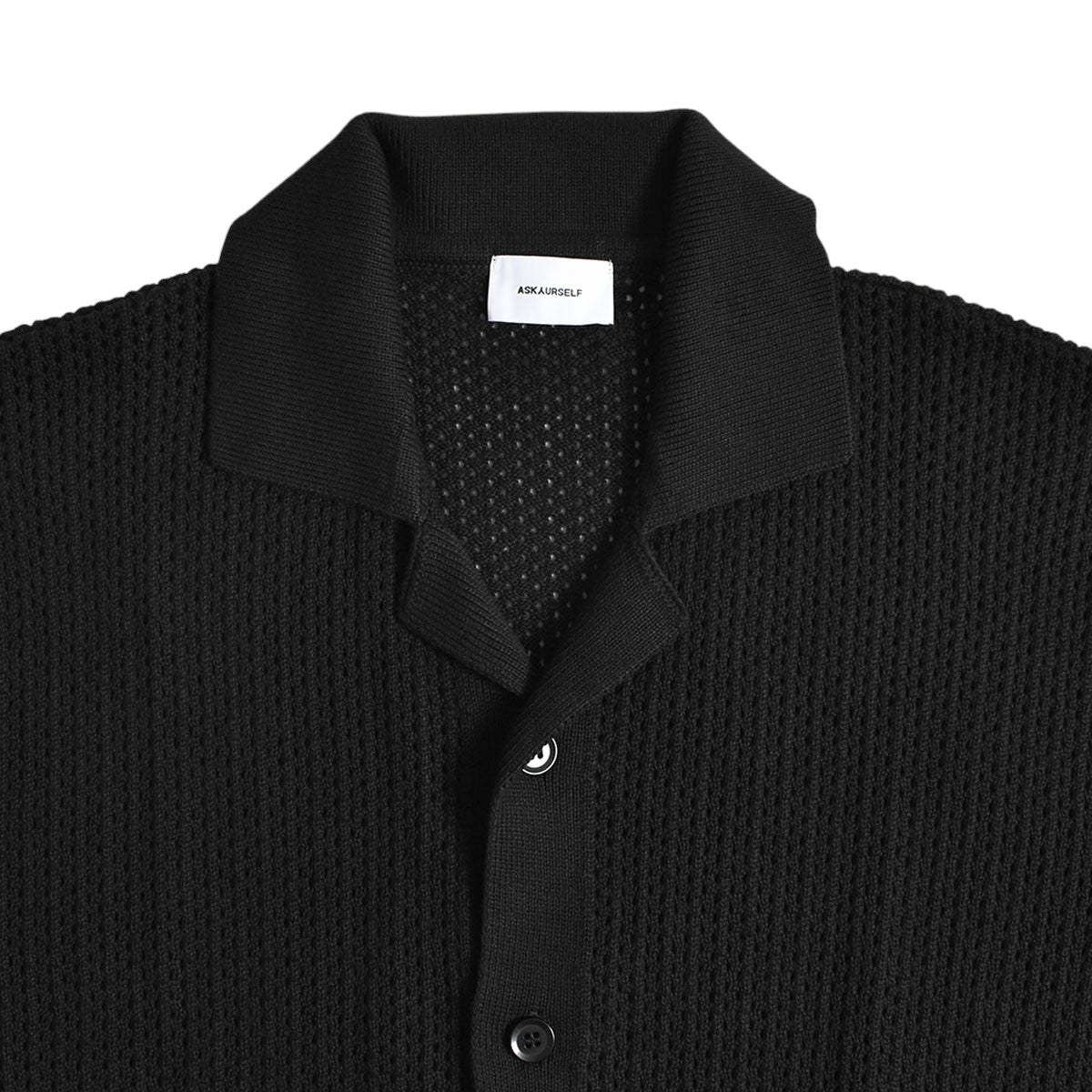 ASKYURSELF]BANNED CROCHET KNIT SHIRT/BLACK(V17010105-001) – R&Co.