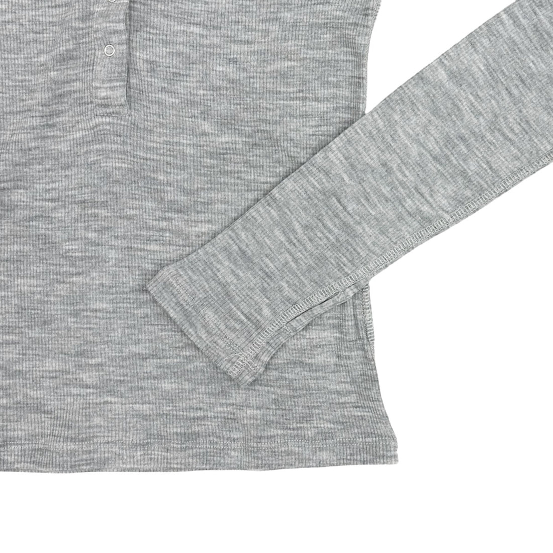 [CLANE]WOOL RIB HOODED TIGHT TOPS/GRAY(19105-1152)