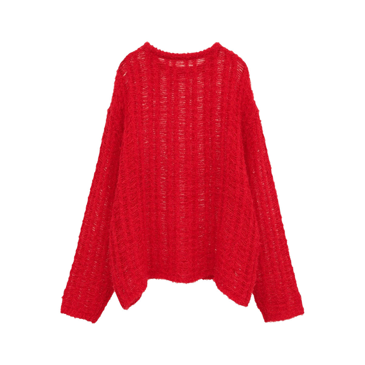 CLANE]SHEER SHAGGY LOOSE KNIT TOPS/RED(19106-2082) – R&Co.