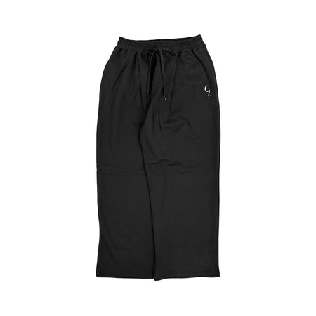 [CLANE]LOGO SWEAT TUCK WIDE PANTS/BLACK(19110-7242)